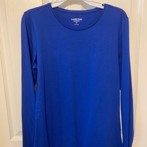 Lands’ End Blue Soft Long Sleeve Tee